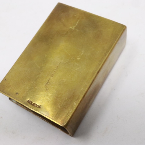 2059 - Third Reich brass matchbox holder with NSDAP logo, marked Ges. Gesch. UK P&P Group 1 (£16+VAT for th... 