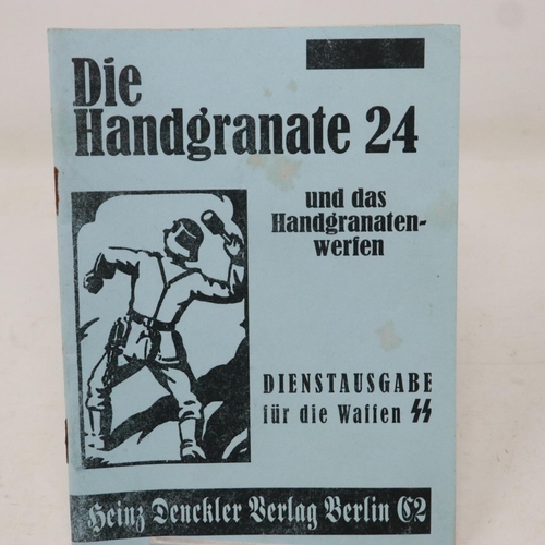 2094 - WWII German M-24 hand grenade manual. UK P&P Group 1 (£16+VAT for the first lot and £2+VAT for subse... 