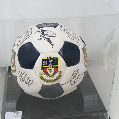 2023 - 1997-1999 signed Tottenham Hotspur football, in presentation case. UK P&P Group 3 (£30+VAT for the f... 