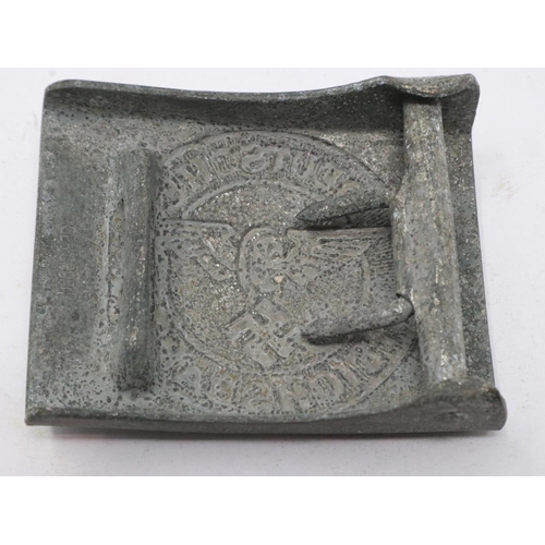 2110 - Third Reich German Railway belt buckle, marked Gesch. UK P&P Group 1 (£16+VAT for the first lot and ... 