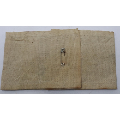 2112 - WWII Free French of the Interior (Resistance) official issued armband. These were worn after Liberat... 