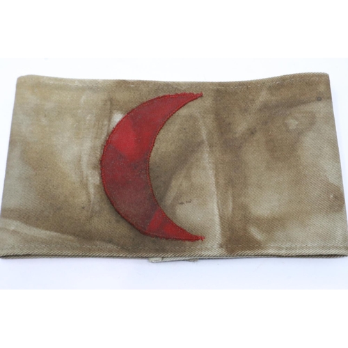 2113 - WWI Ottoman Empire (Turkish) Red Crescent Medics armband. UK P&P Group 1 (£16+VAT for the first lot ... 