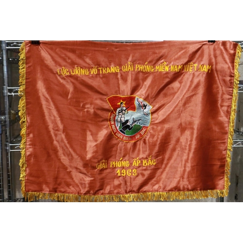 2126 - Vietnam War period Vietcong Victory banner, National Liberation Front Victory in South of Vietnam, L... 