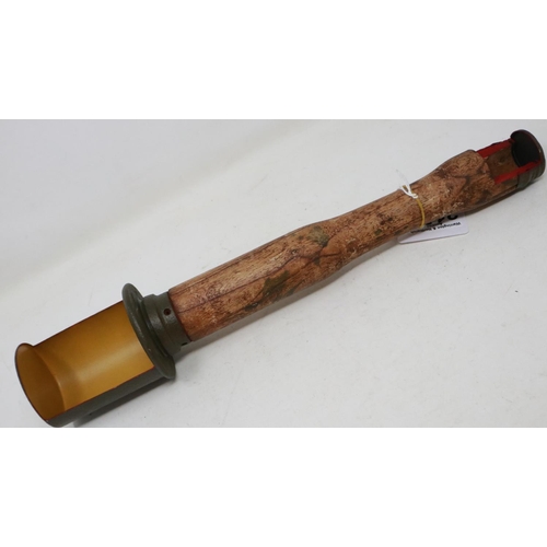 2132 - Cutaway WWII German stick grenade. UK P&P Group 2 (£20+VAT for the first lot and £4+VAT for subseque... 