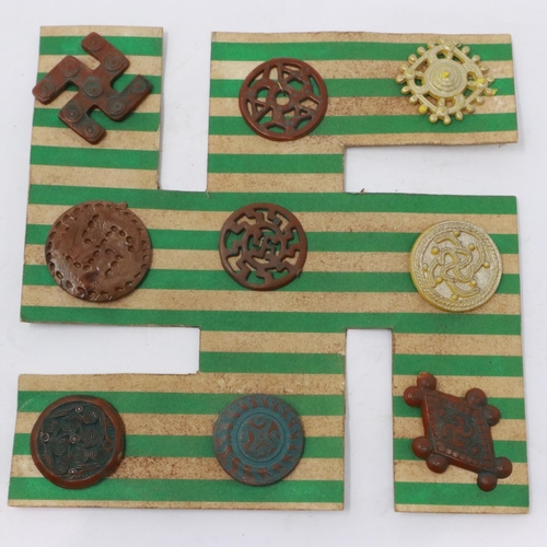 2152 - Third Reich Archaeology Set of Winterhilf Tinnie badges. The set of nine badges are a portrayal of p... 