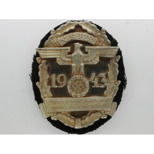 2164 - 1943 dated German NSKK (Transport Corps) sleeve badge. UK P&P Group 1 (£16+VAT for the first lot and... 