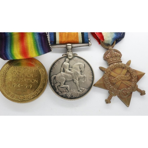 2199 - WWI medal group (pair and 1914-15 star), named to 13195 Private T O'Leary, South Lancs Regiment. UK ... 