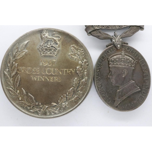 2200 - George VI Territorial Army Efficiency service medal, to Sapper W Highcock, Royal Engineers, together... 