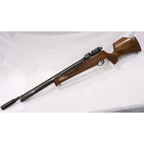 2028A - Falcon .22 cal air rifle with silencer, serial number 60617. UK P&P Group 3 (£30+VAT for the first l... 