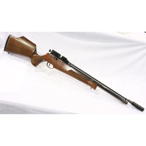 2028A - Falcon .22 cal air rifle with silencer, serial number 60617. UK P&P Group 3 (£30+VAT for the first l... 