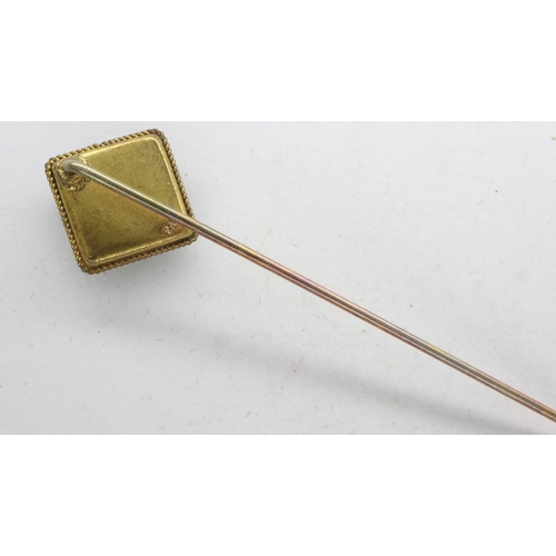 79 - Victorian micro-mosaic stick pin, L: 80 mm. UK P&P Group 0 (£6+VAT for the first lot and £1+VAT for ... 