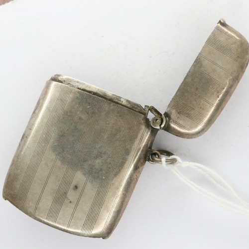 101 - Hallmarked silver vesta case, Birmingham assay, 18g. UK P&P Group 0 (£6+VAT for the first lot and £1... 