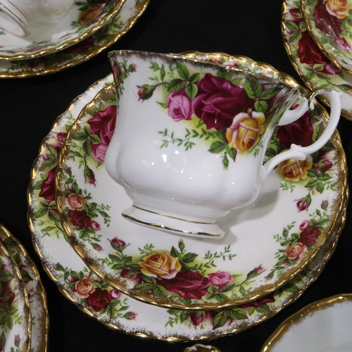 163 - Forty two pieces of Royal Albert in the Old Country Roses pattern, some seconds quality. Not availab... 