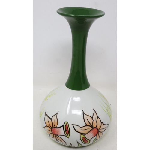 183 - Lorna Bailey Old Ellgreave Pottery vase in the Daffodil pattern, limited edition 2/250, no cracks or... 