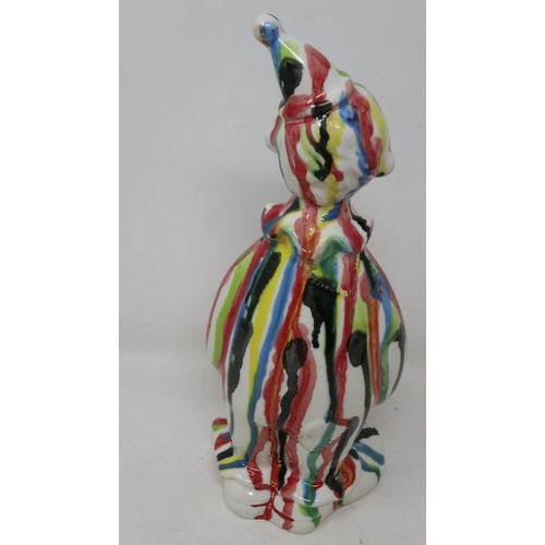 186 - Anita Harris Fusion Splash clown, signed in gold, no cracks or chips, H: 27 cm. UK P&P Group 2 (£20+... 