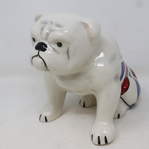 209 - Lorna Bailey bulldog painted with a Union Jack, no cracks or chips, H: 17 cm. UK P&P Group 2 (£20+VA... 