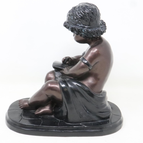 259 - Resin cherub figure, H: 19 cm. UK P&P Group 2 (£20+VAT for the first lot and £4+VAT for subsequent l... 