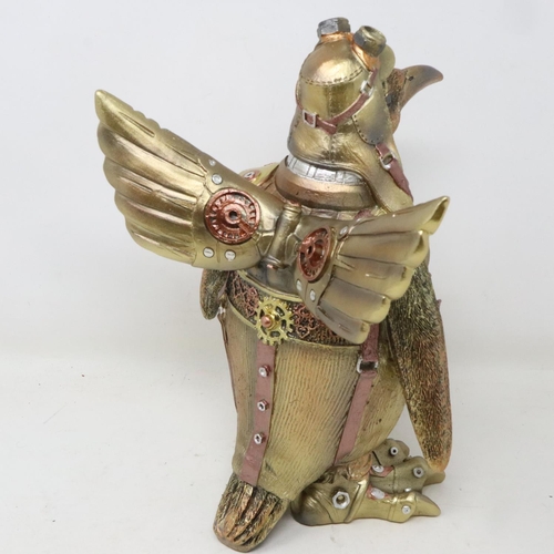 266 - Steampunk style penguin pilot, H: 27 cm. UK P&P Group 3 (£30+VAT for the first lot and £8+VAT for su... 