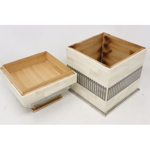 280 - Bone temple box, H: 25 cm. UK P&P Group 2 (£20+VAT for the first lot and £4+VAT for subsequent lots)