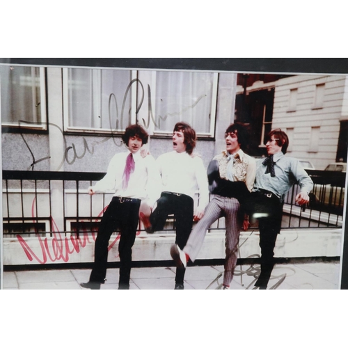 296 - Signed Pink Floyd photograph, framed, 25 x 19 cm. Not available for in-house P&P