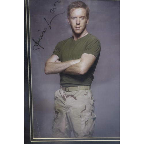 298 - Framed and signed Damian Lewis Homeland photograph from The Drunk Tank Memorabilia, 28 x 38 cm. Not ... 