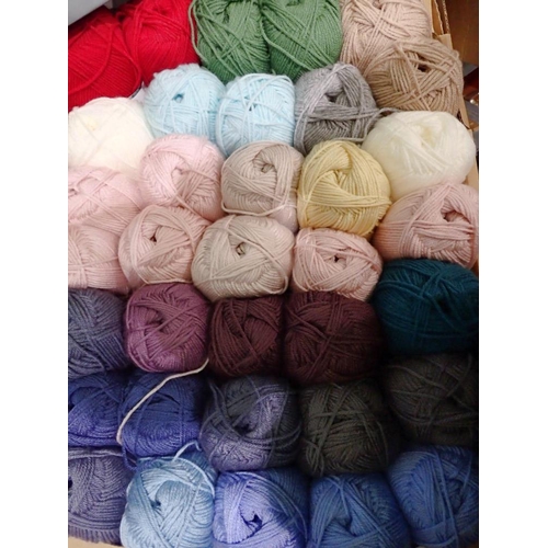 1197 - Thirty five balls of wool. Not available for in-house P&P