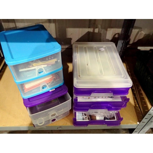 1199 - Mixed craft materials and storage boxes. Not available for in-house P&P