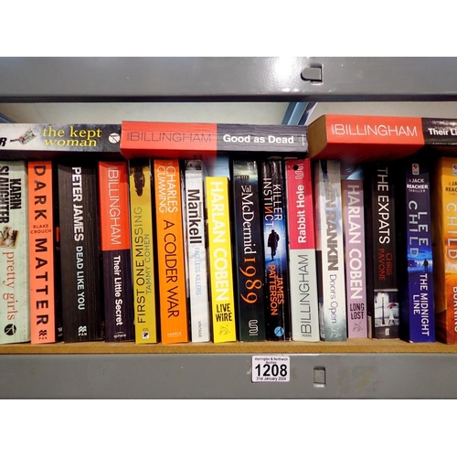 1208 - Quantity of modern paperback thrillers. Not available for in-house P&P