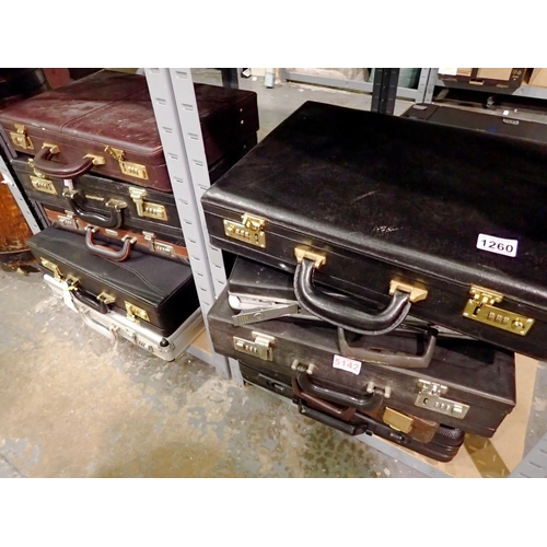 1260 - Ten mixed attaché cases. Not available for in-house P&P