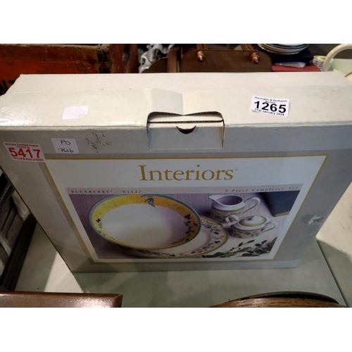 1265 - Interiors boxed 5 piece ceramic set. Not available for in-house P&P