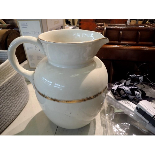 1326 - Large ceramic pitcher, H: 29cm. Not available for in-house P&P