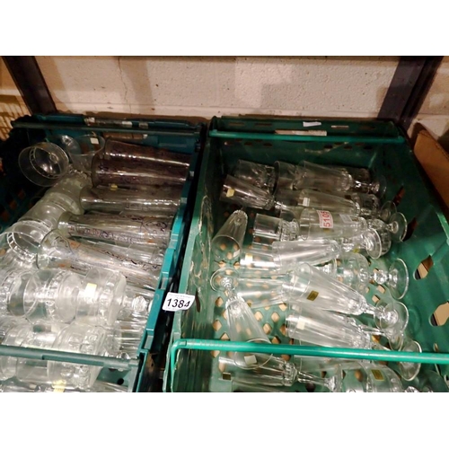 1384 - Quantity of drinking glasses, mainly Luminarc. Not available for in-house P&P