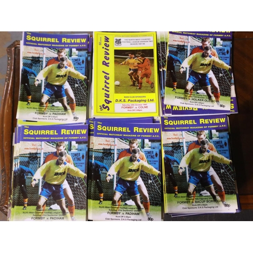 1412 - Approximately 100 Formby Football club programmes. Not available for in-house P&P