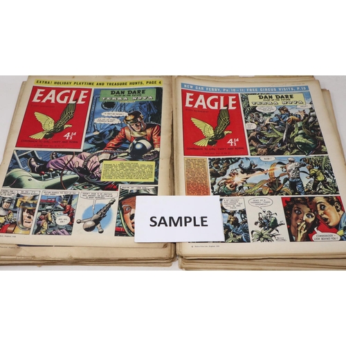 314 - Forty two Eagle magazines from 1959. UK P&P Group 2 (£20+VAT for the first lot and £4+VAT for subseq... 