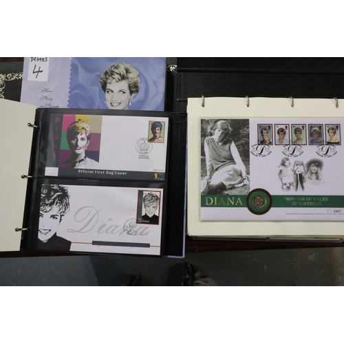 324 - Two albums of stamp and coin covers, celebrating the life of Lady Diana. UK P&P Group 2 (£20+VAT for... 