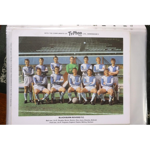 350 - Album containing 58 Typhoo premium football teams and players photographs. UK P&P Group 1 (£16+VAT f... 