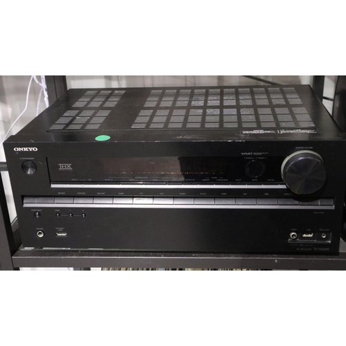 372 - Onkyo surround sound AV receiver model TX-NR609. All electrical items in this lot have been PAT test... 