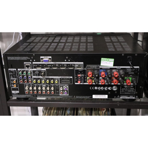 372 - Onkyo surround sound AV receiver model TX-NR609. All electrical items in this lot have been PAT test... 