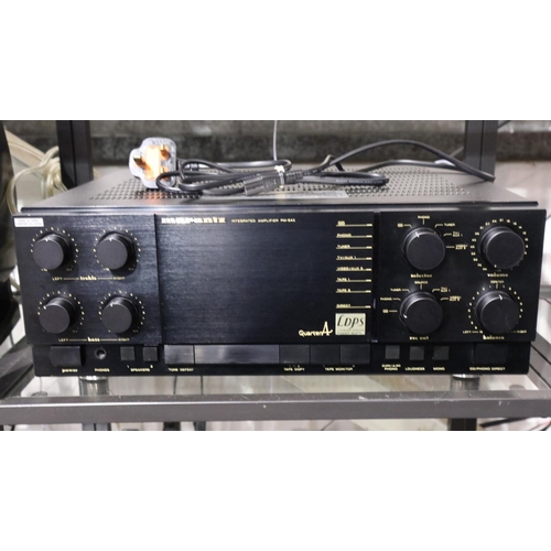 377 - Marantz PM-64 mkII, Quarter A class stereo amplifier, in good cosmetic condition and appears fully w... 