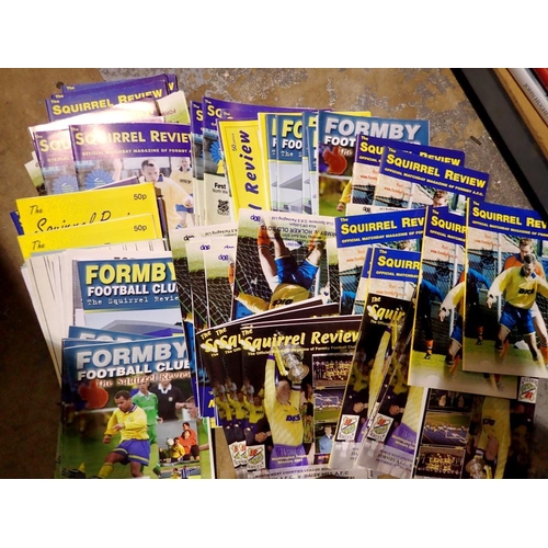 1412 - Approximately 100 Formby Football club programmes. Not available for in-house P&P