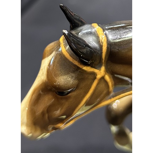 157 - Beswick huntswoman riding side saddle figurine, very small graze to one ear, H: 26 cm. UK P&P Group ... 