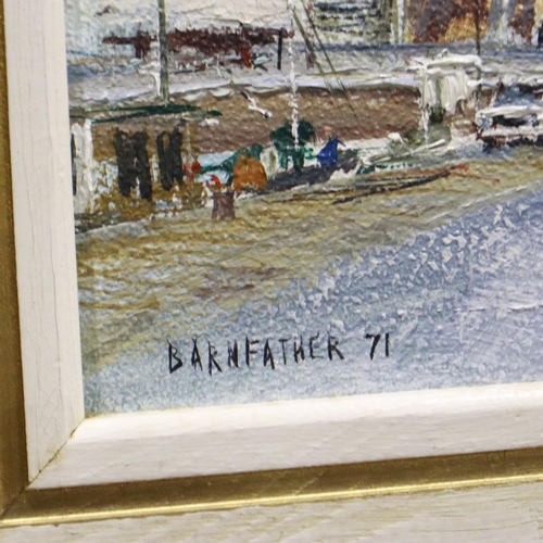 2045 - Michael D Barnfather (b. 1934): oil on board, Ciudadela Menorca, 22 x 22 cm. Not available for in-ho... 