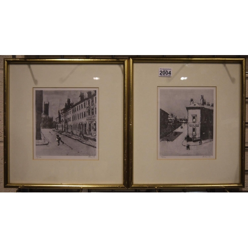 2004 - Harold Riley (1934 - 2023): two artist signed limited edition print, The Parcel Office at Victoria S... 