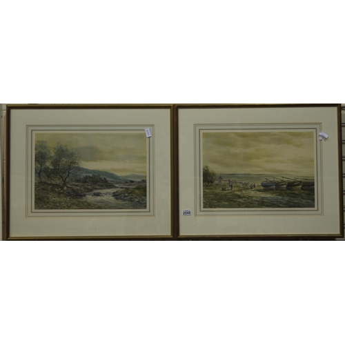 2048 - James Hamilton Glass (1881 - 1940): a pair of watercolours, Scottish landscapes, each 48 x 33cm. Not... 