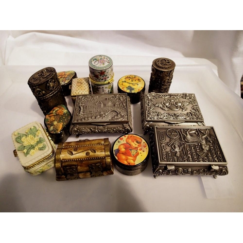 1091 - Mixed trinket boxes, including Oriental examples. UK P&P Group 2 (£20+VAT for the first lot and £4+V... 