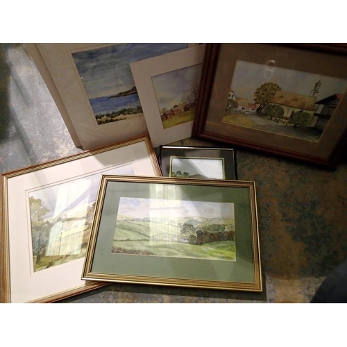 1117 - Ten framed and unframed watercolours, by Peter F Bridge. Not available for in-house P&P