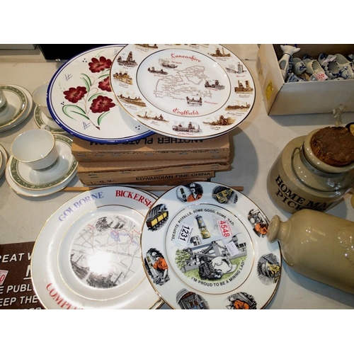 1231 - Five Edwardian Fine China Collectors plates and another. Not available for in-house P&P