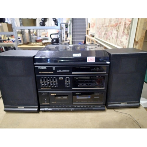 1371 - Philips F1485 Hi-Fi with speakers. Not available for in-house P&P