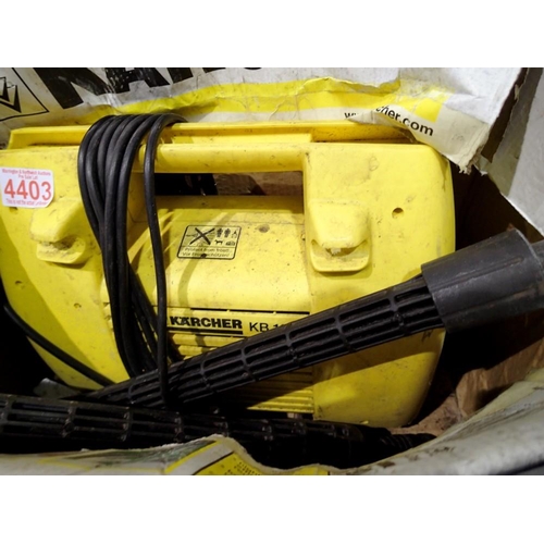 1666 - Karcher KB 1010 pressure washer. All electrical items in this lot have been PAT tested for safety an... 