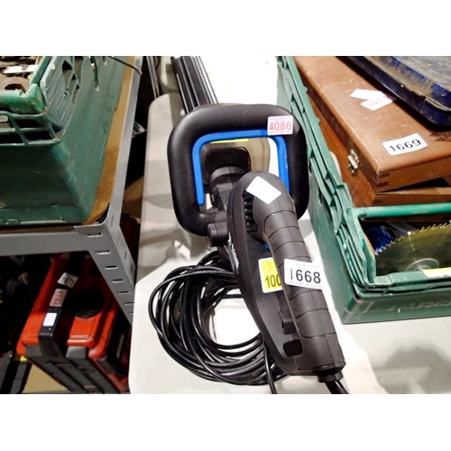 1668 - MacAllister corded hedge trimmer. All electrical items in this lot have been PAT tested for safety a... 